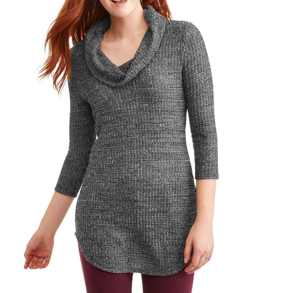 No Boundaries Lrg Black Nb Cowl Neck Top